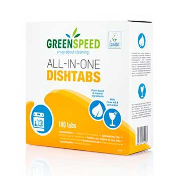 GREEN SPEED KITCHEN CLEANING, All In One Dishwasher Tablets, 100 tablets