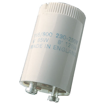 TUBES, FLUORESCENT, STANDARD STARTER SWITCHES, 155/500 For 4-80 Watt Fluorescent Tubes, FS4, Pack of 10