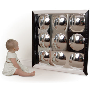 BLACK & WHITE RANGE, SOFT FRAME BUBBLE MIRROR, Age 12 mths+, Each