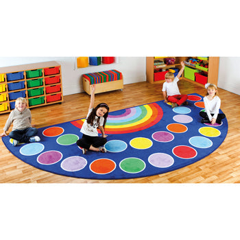 KIT FOR KIDS,, RAINBOW(TM) PLACEMENT CARPETS, LARGE SEMI CIRCLE, 2000 x 4000mm, Each