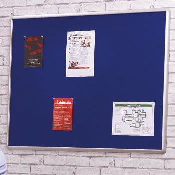 SMARTSHIELD FLAMESHIELD NOTICEBOARDS, Aluminium Framed, 1200 x 1200mm, Blue Frame, Blue