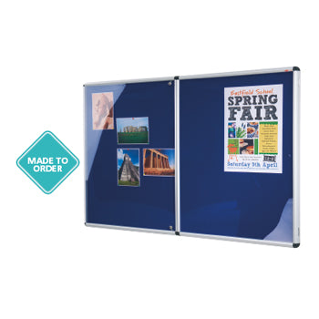 SHIELD(R) ALUMINIUM FRAME ECO-COLOUR(R) NOTICEBOARDS, Tamperproof, Single Door - 900 x 1200mm height, Red