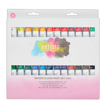 PAINT, WATERCOLOUR, Artiste, Pack of 24 x 12ml