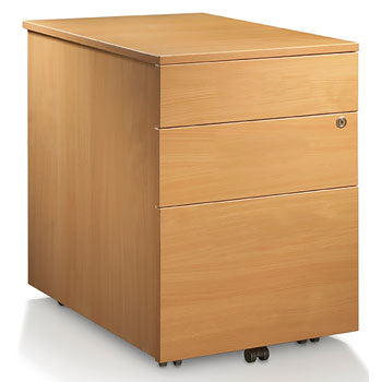 LOCKABLE DRAWER UNITS, TALL UNDER DESK, Beech, EMERGENT CROWN