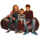 FAUX LEATHER BEAN BAGS, SETTEE, 1250 x 900 x 500mm, Yellow