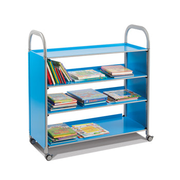 TREBLE WIDTH SHELF UNIT, With Flat Shelves