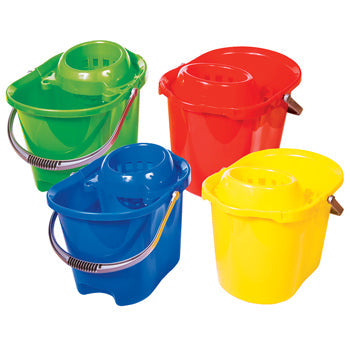 BUCKET, MOP, Plastic, 12 litre (2.6 gallon), Green, Each