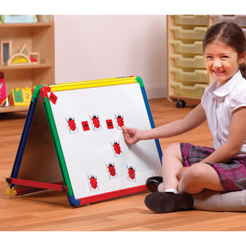 LITTLE RAINBOWS, JUNIOR DESKTOP EASELS, Harlequin Frame, Double Sided, Non-Magnetic