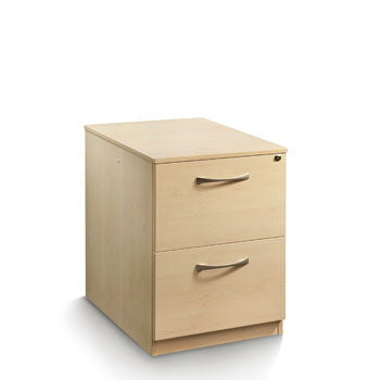 LOCKABLE FILING CABINETS, 2 Drawer - 700mm height, Maple, EMERGENT CROWN