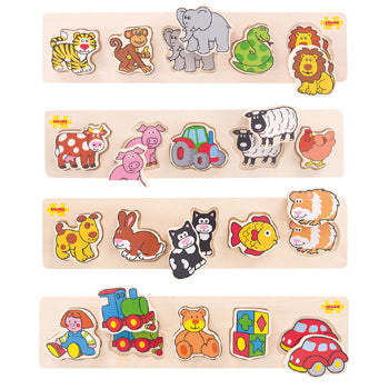 CHUNKY LIFT & MATCH PUZZLE SET, Age 2+, Set of 4