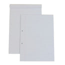 REFILL WRITING PADS, A4, Punched 2 Holes, No Cover, 8mm ruled with margin, Pack of 10