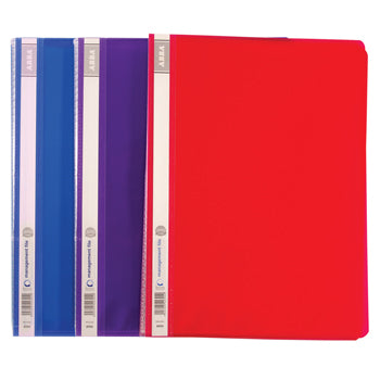 A4 DISPLAY BOOKS, Flexible Polypropylene Cover, 24 Pockets Portrait, Assorted Colours, Pack of 10