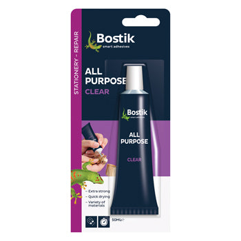 ADHESIVES, ALL PURPOSE, Bostik All Purpose, Not Solvent Free, 50ml