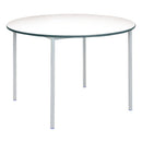 WHITEBOARD TABLES, CIRCULAR FULLY WELDED, 1100mm Diameter, Sizemark 5 - 710mm height
