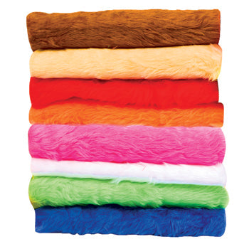 TEXTILES, FABRIC PACKS, Fur, 1.5m x 300mm approx., Pack of 8