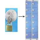 SIX COMPARTMENT LOCKERS WITH SWIVEL CATCH LOCKS, 300 x 450 x 1800mm (w x d x h), Nest of 2 Lockers, Red doors