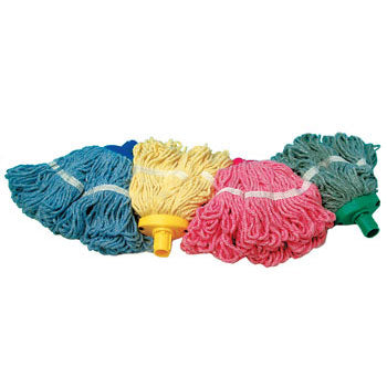 SYR CLEAN, MOP HEAD, COLOUR CODED, With Socket, Interchange Freedom Mini, 480g, Green, Each