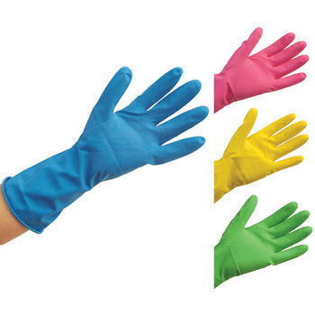 GENERAL HANDLING GLOVES, Household Rubber Gloves, Large, Blue, Pair