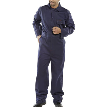 BOILER SUITS, Navy Blue Cotton Drill, 38-40'' chest, Each