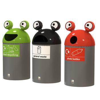 RECYCLING BINS, SPACEBUDDY, Black, Leafield Environmental, Each