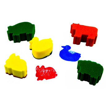 SPONGE FOAM SHAPES, Animals, Pack of 5