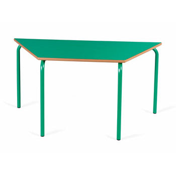 STANDARD NURSERY TABLES, TRAPEZOIDAL, Sizemark 3 - 590mm height, Tangy Green