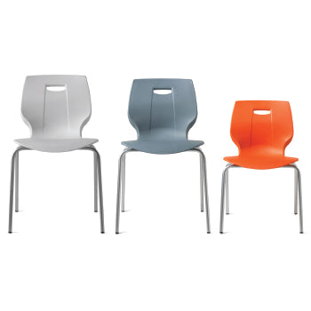 GEO CHAIR RANGE, 4 LEG, Sizemark 3 - 350mm Seat height, Flame, ADVANCED MOULDS
