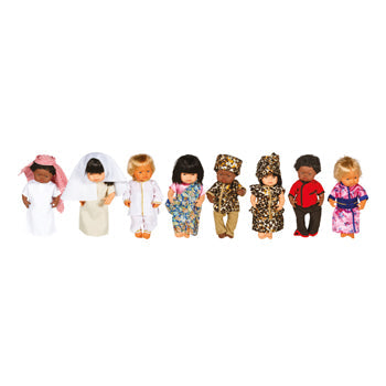 ROLE PLAY, DOLLS, Multicultural, Set of 8