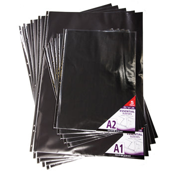 DRAWING PORTFOLIOS, DISPLAY SLEEVES, A2, Pack of 5