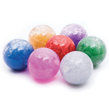 SENSORY RAINBOW GLITTER BALLS, Age 3+, Set of 7