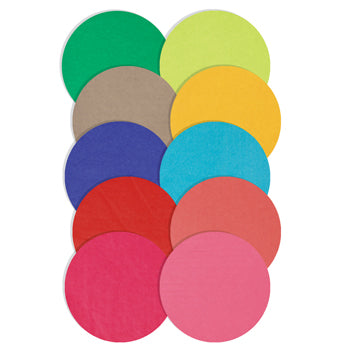 TISSUE PAPER, Circles Assorted, 125mm diameter, Pack of 480 sheets