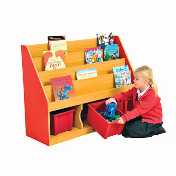 MILAN STORAGE RANGE, TIERED BOOKCASES, 3 Large Tray Unit, Blue, Each