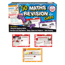 MATHS REVISION CARDS, Pack of 50