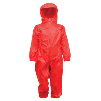 CHILD'S WATERPROOF RAINSUIT, Red, Red, 2-3 years, Each