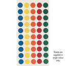 LABELS, Circles, 8mm diameter, Green, Pack of 9800