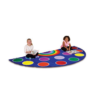 KIT FOR KIDS,, RAINBOW(TM) PLACEMENT CARPETS, SMALL SEMI CIRCLE, 1500 x 3000mm, Each