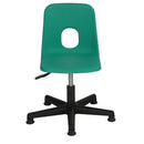 SERIES E SWIVEL CHAIR, NON-FIRE RETARDANT SHELL, 310-370mm Seat height, On Castors, Red