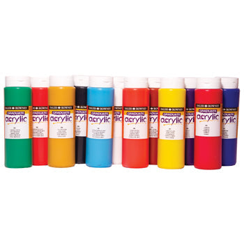 PAINT, ACRYLIC, Daler-Rowney Graduate, Assorted Set, Pack of 12 x 500ml