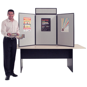 BUSYFOLD(R) TABLETOP FOLDING DISPLAY KITS, Light XL, Landscape 3.9kg, With Grey Trim, Magenta