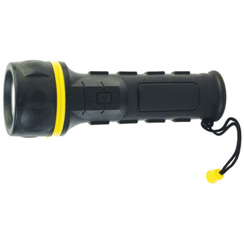 TORCH, RUBBER BODIED, Economy - 16 Lumens, Length 250mm, Each