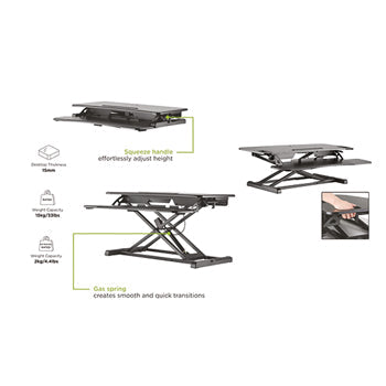 DELUXE TWO LEVEL SIT/STAND WORKSTATION, Each