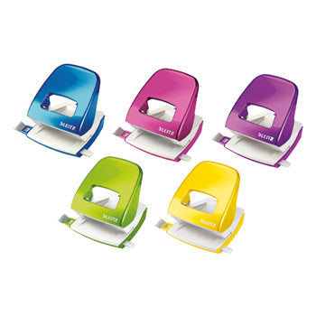 HOLE PUNCH, LIGHT DUTY, 2 hole, Leitz NeXXt WOW, Metallic Blue, Each