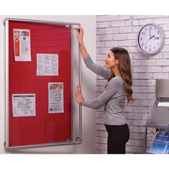 SMARTSHIELD NOTICEBOARDS, Tamperproof, Double Door, 1800 x 1200mm height, Aluminium Frame, Grey