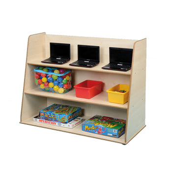 TWOEY TOYS, MAPLE EFFECT FURNITURE, FREE STANDING SHELF, 440mm depth, TWOEY EDUCATIONAL RESOURCES