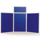 HEAVY DUTY FOLD-UP DISPLAY SYSTEM, 3 Panel Desktop Screens, Portrait, Red