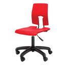 SE SWIVEL CHAIR, NON-FIRE RETARDANT SHELL, 420 - 555mm Seat height, On Castors, Red