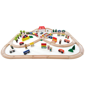 WOODEN TRAIN SETS, 103 Piece, Set