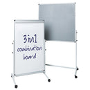 COMBI MOBILE INFORMATION BOARD, 1200 x 700mm, Grey