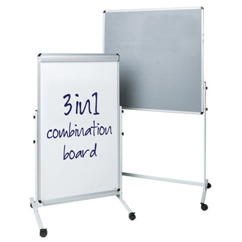 COMBI MOBILE INFORMATION BOARD, 1200 x 700mm, Grey