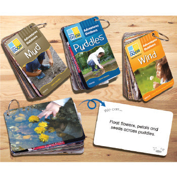 ADVENTURE OUTDOORS WASHABLE IDEA CARDS - MUD, WIND & PUDDLES, Set of 3 packs